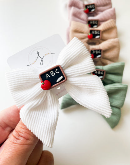 Back 2 School Bows - Non Slip Clips