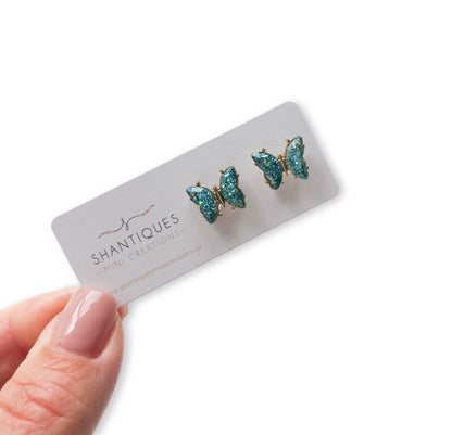 Earrings - Glitter Butterflies
