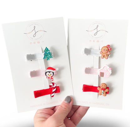 Christmas - Trio Non Slip Hair Clip Set