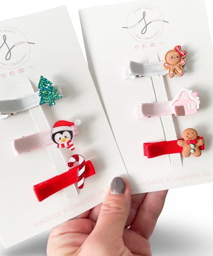 Christmas - Trio Non Slip Hair Clip Set