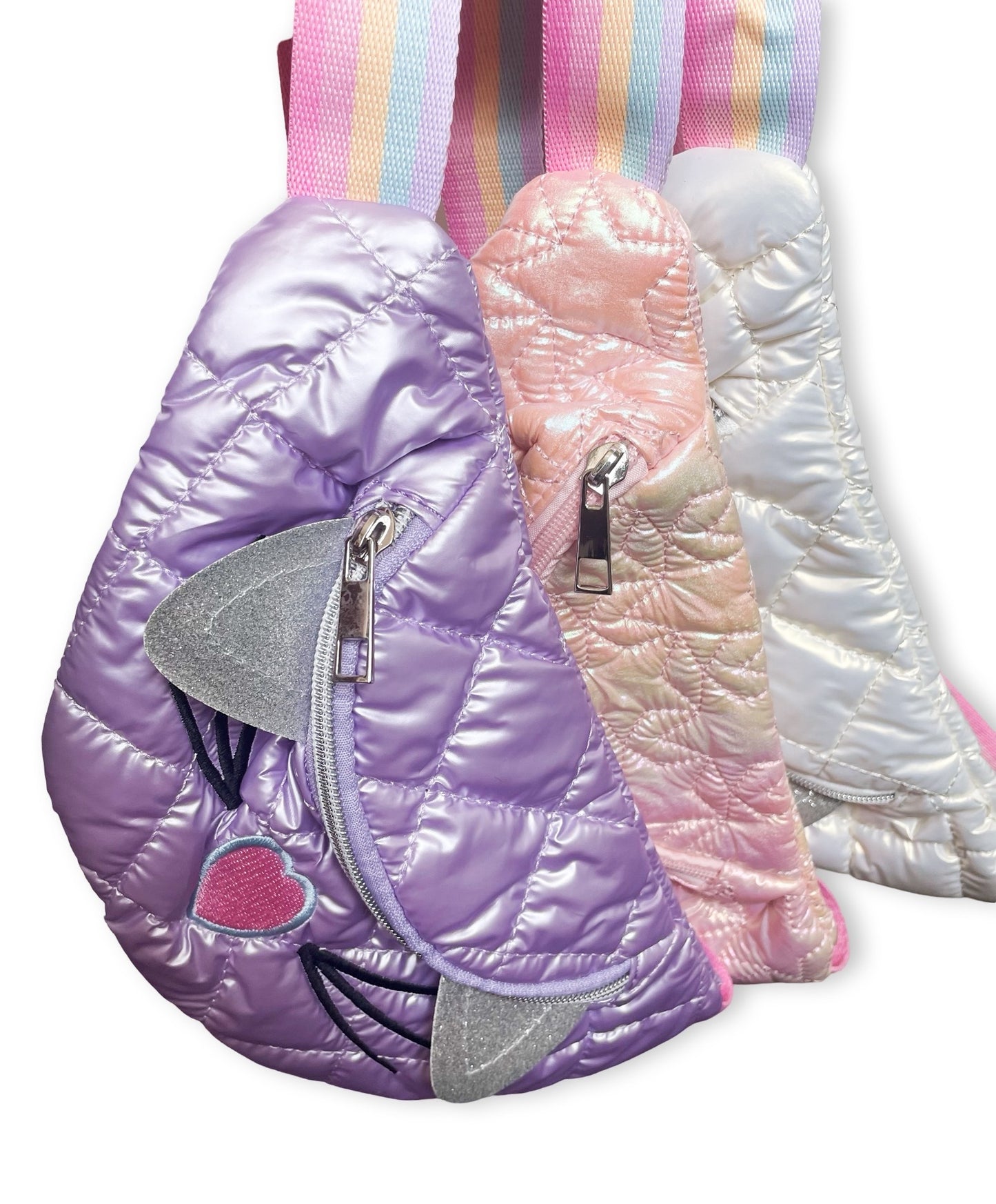 Kitty and Star Padded Fanny Packs - Kids Purses