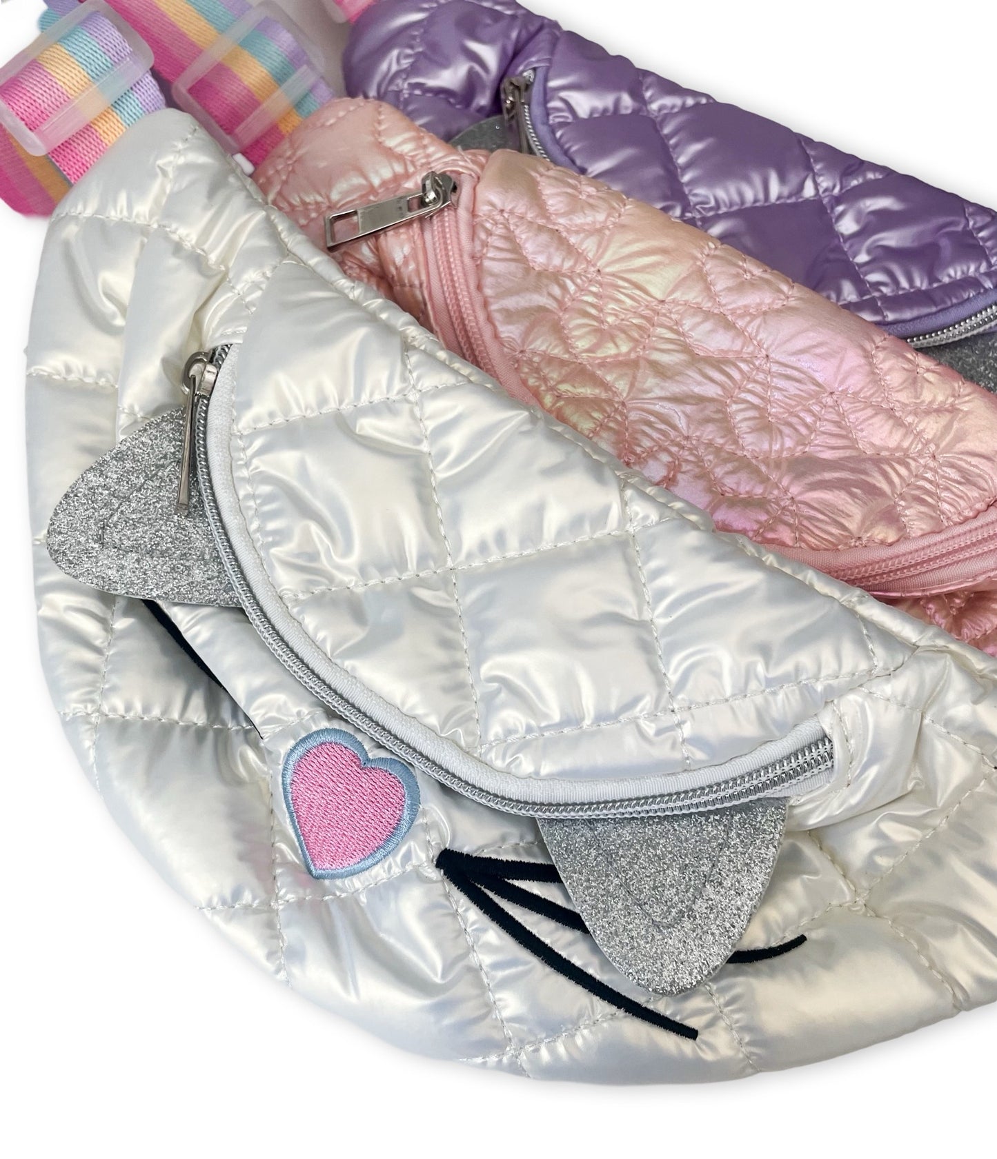 Kitty and Star Padded Fanny Packs - Kids Purses