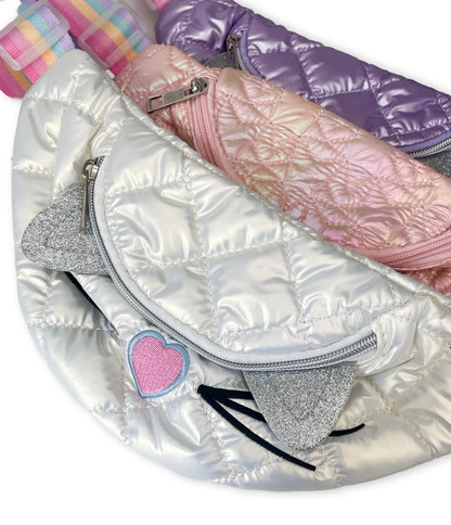 Kitty and Star Padded Fanny Packs - Kids Purses