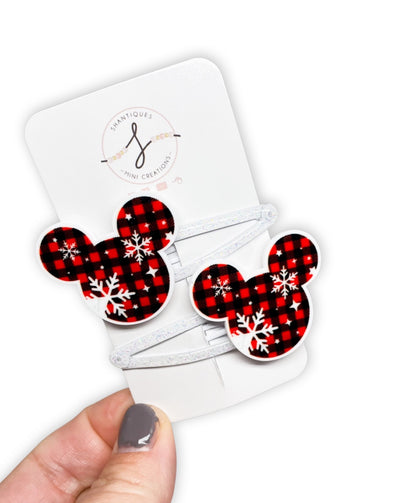 Snap Clip Sets - Mouse Christmas