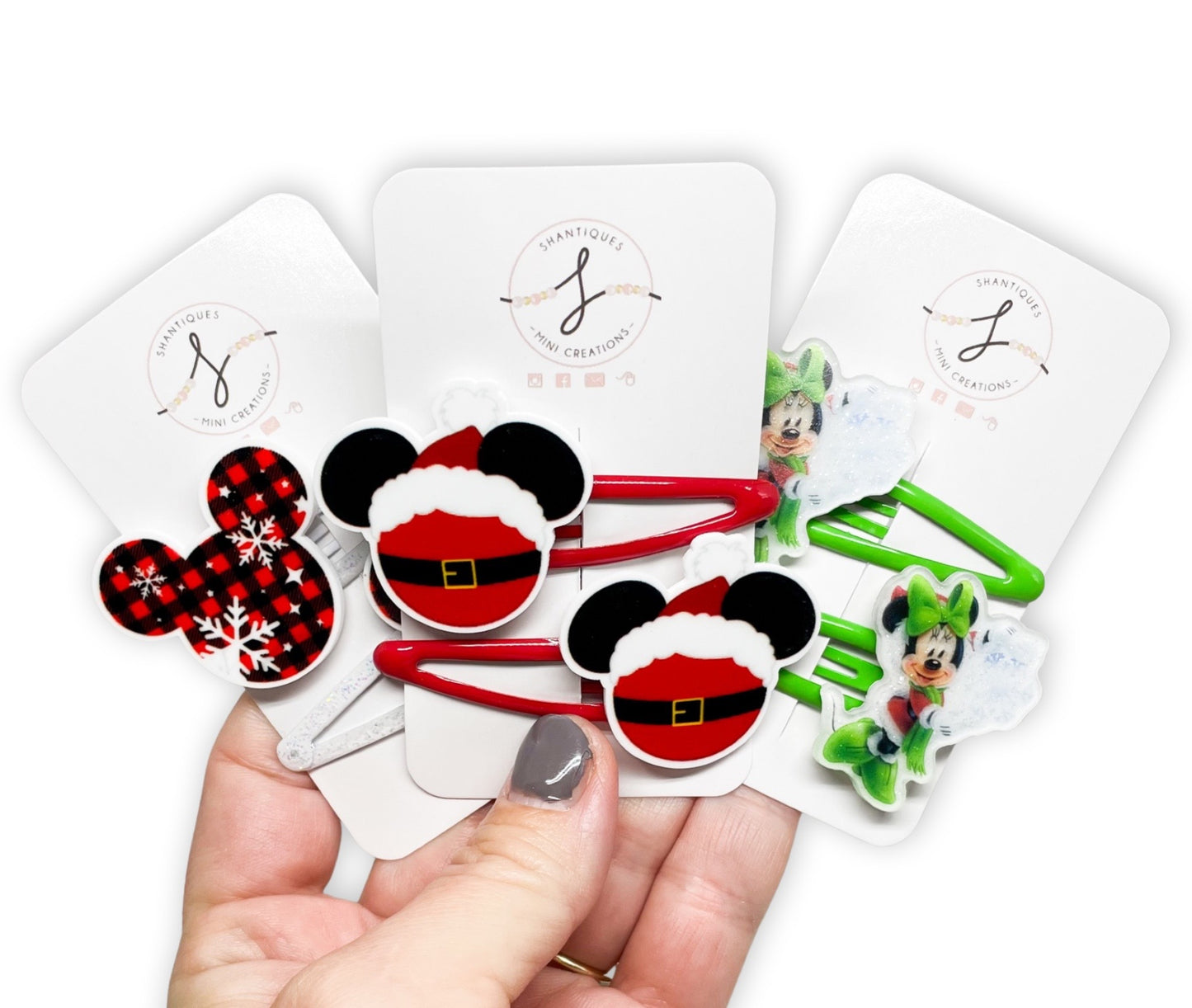 Snap Clip Sets - Mouse Christmas