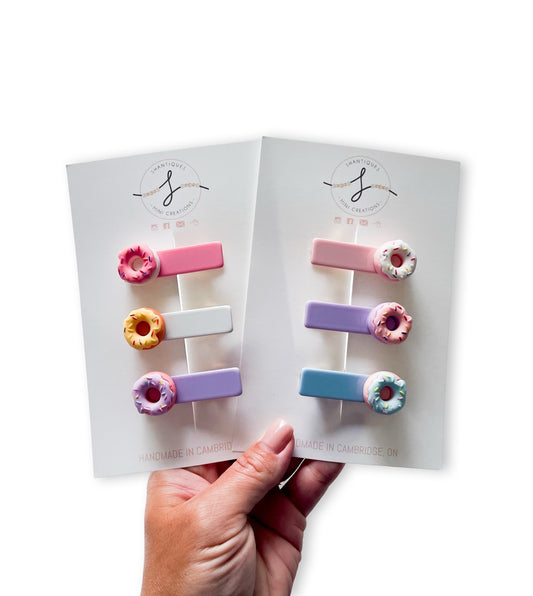 Trio Alligator Clip Sets - Donuts