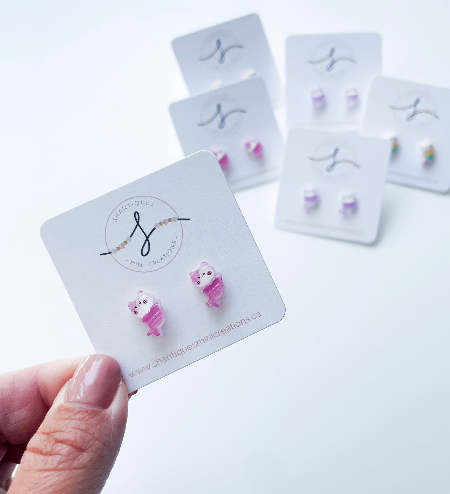 Earrings - Mermaid Cats