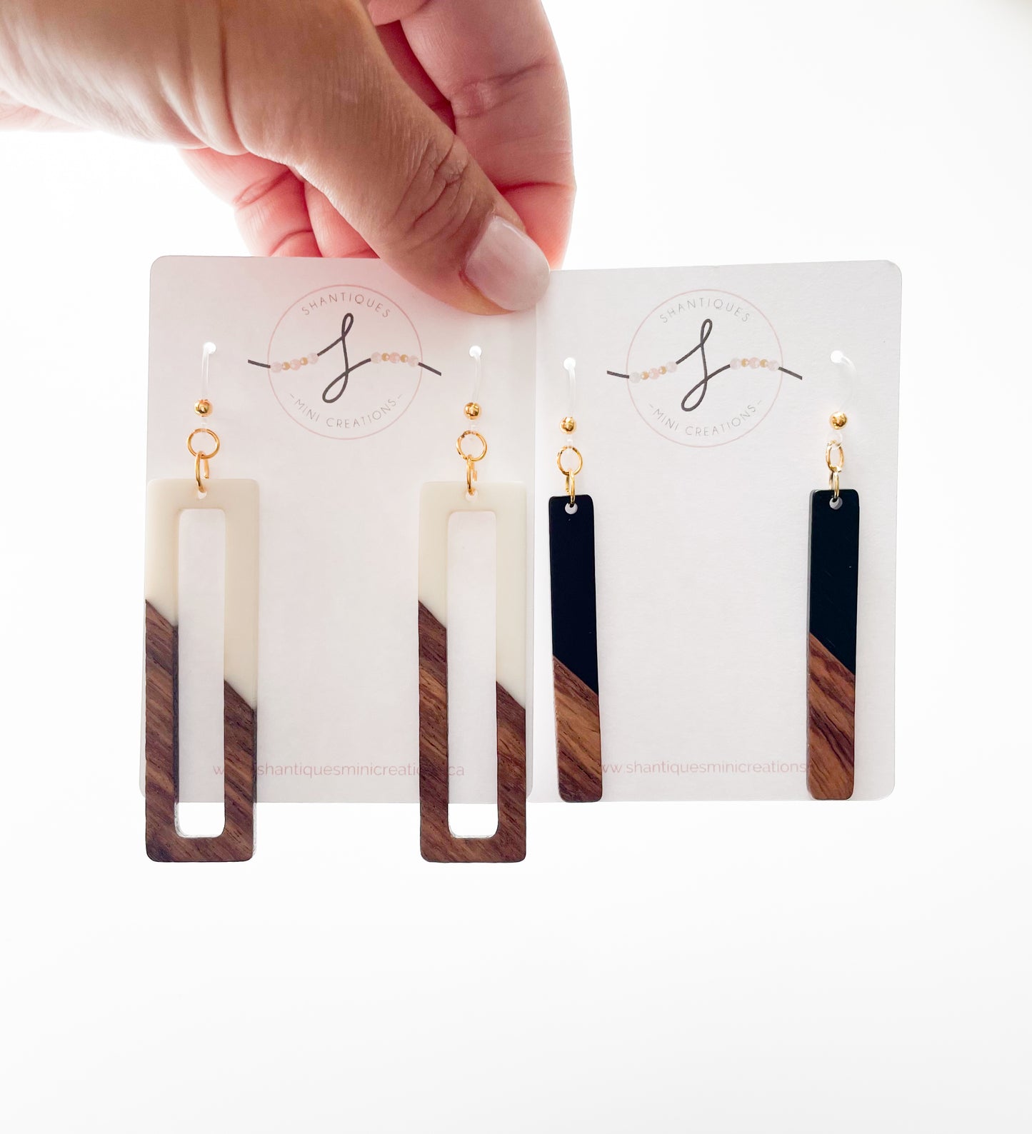 Wood Grain - Dangle Earrings