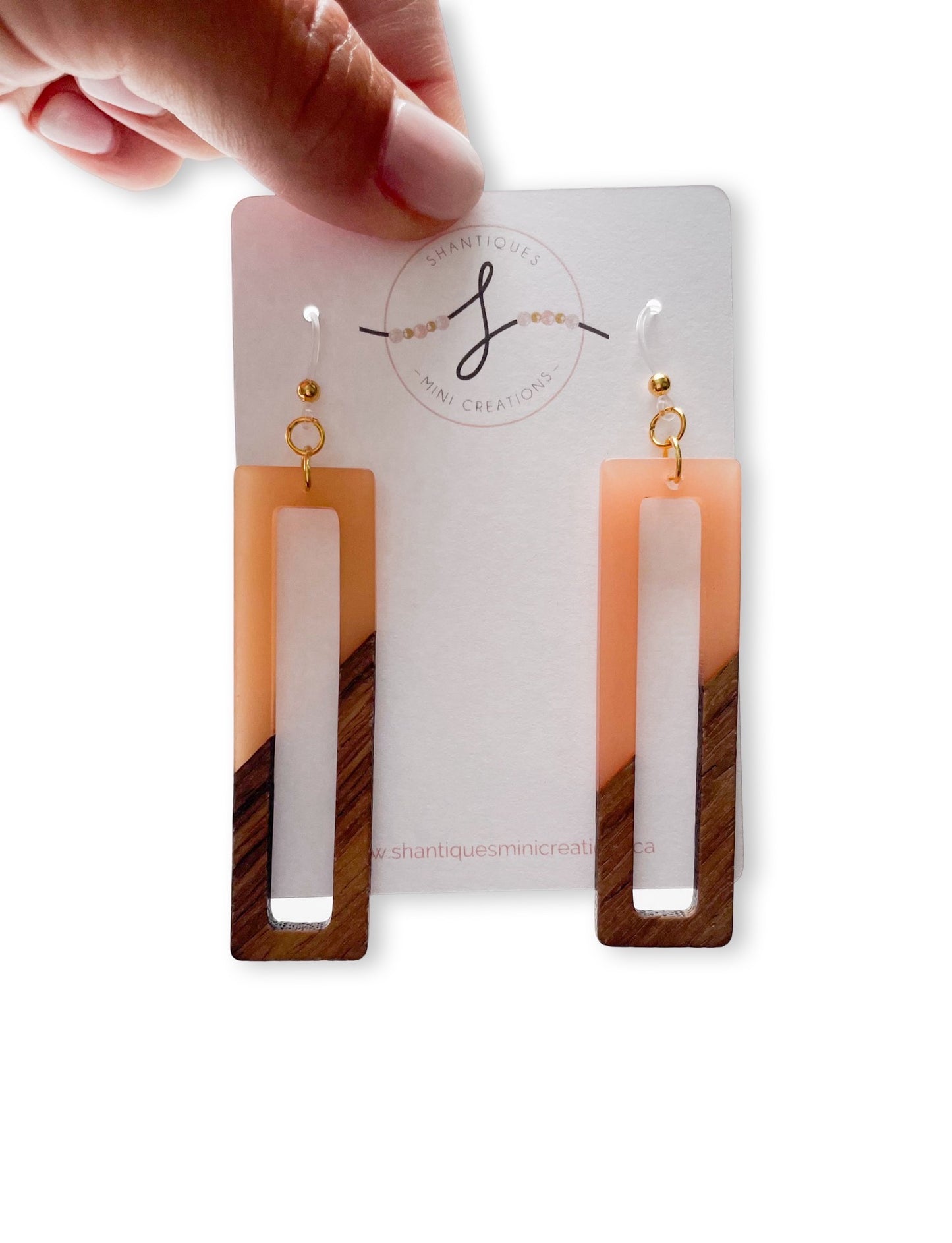 Wood Grain - Dangle Earrings