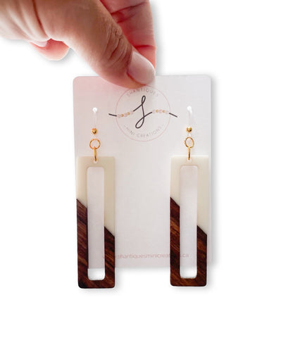 Wood Grain - Dangle Earrings