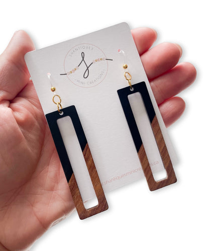 Wood Grain - Dangle Earrings