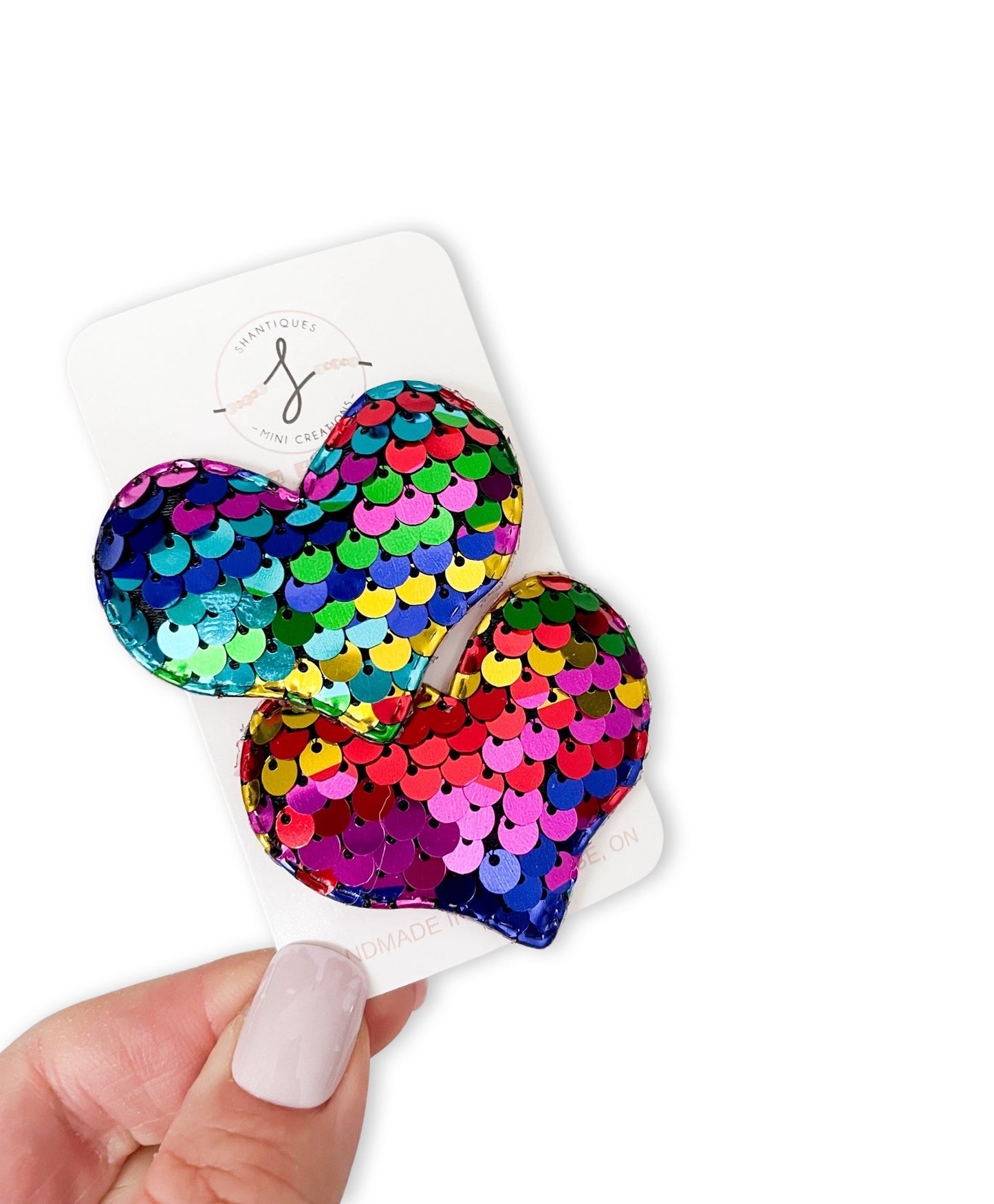 Sequin Hearts - Snap Clip Sets