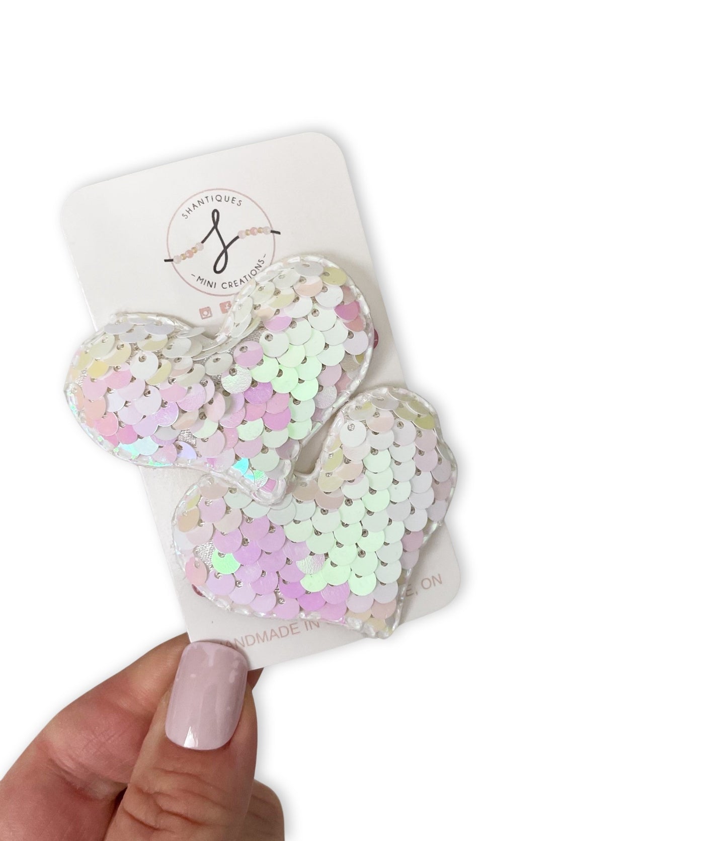 Sequin Hearts - Snap Clip Sets