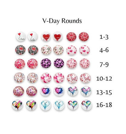 Valentine's Day Rounds - Earrings