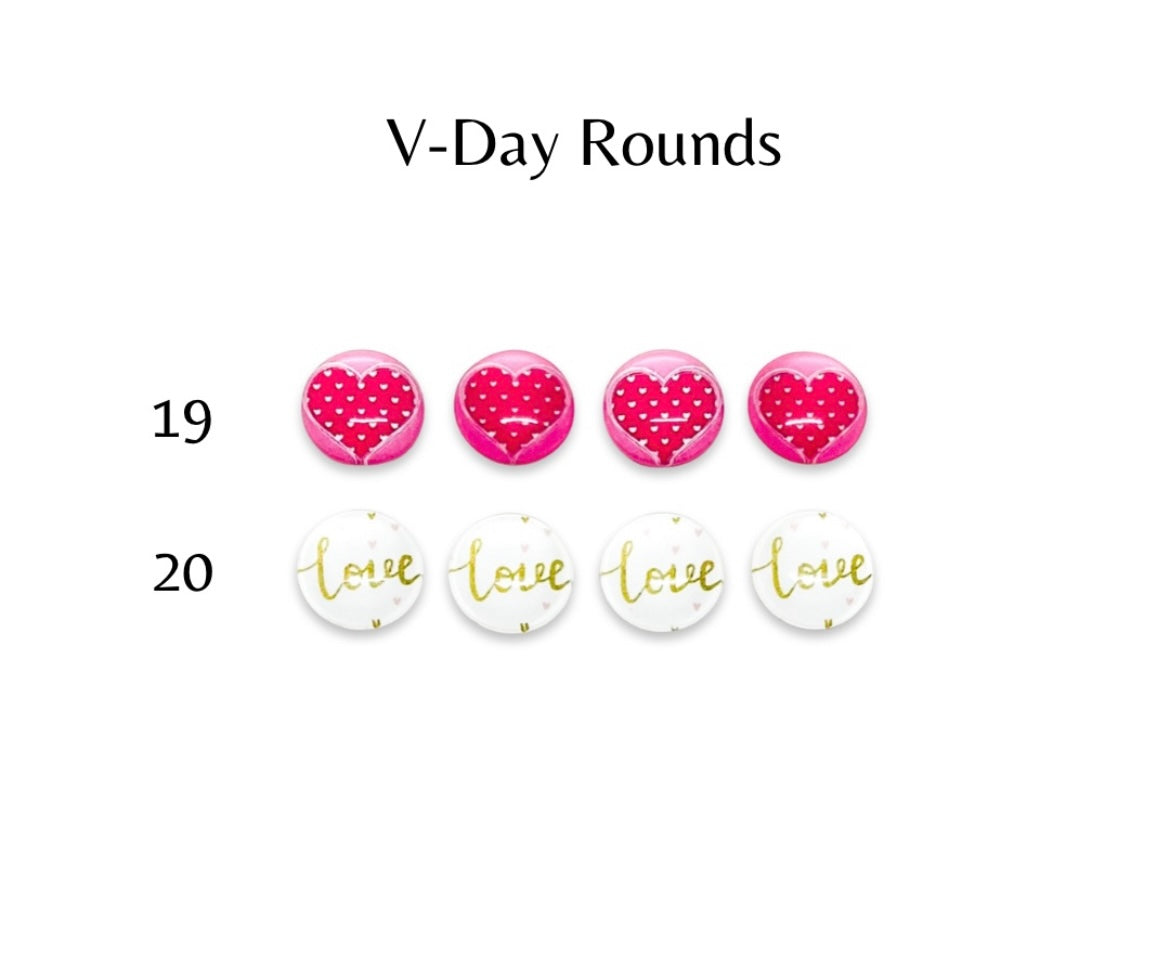 Valentine's Day Rounds - Earrings