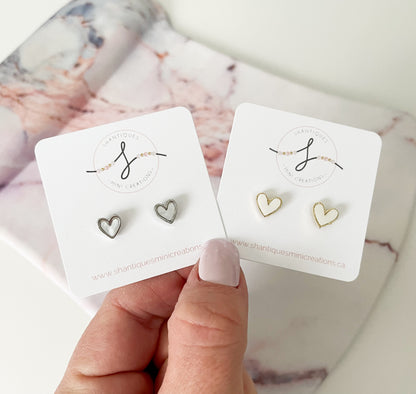 White Hearts - Earrings