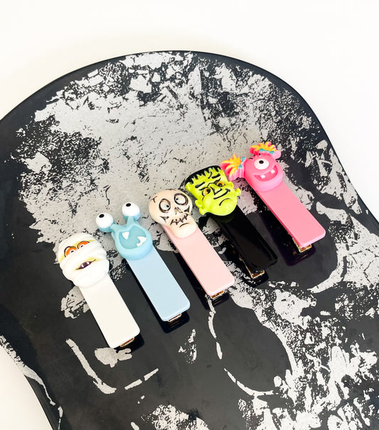 Alligator Bar Clips - Halloween Monsters