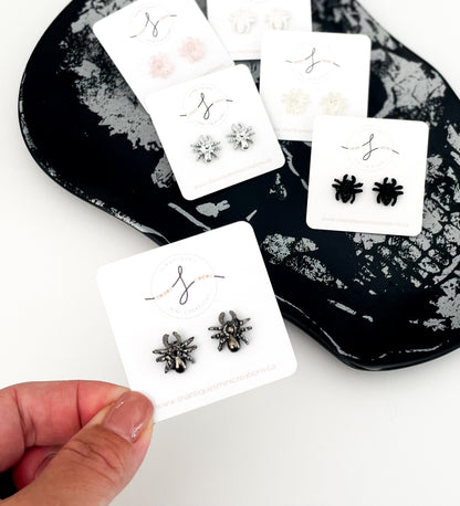 Earrings - Halloween Spiders