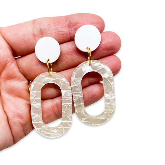 Hollow Ovals - Dangle Earrings