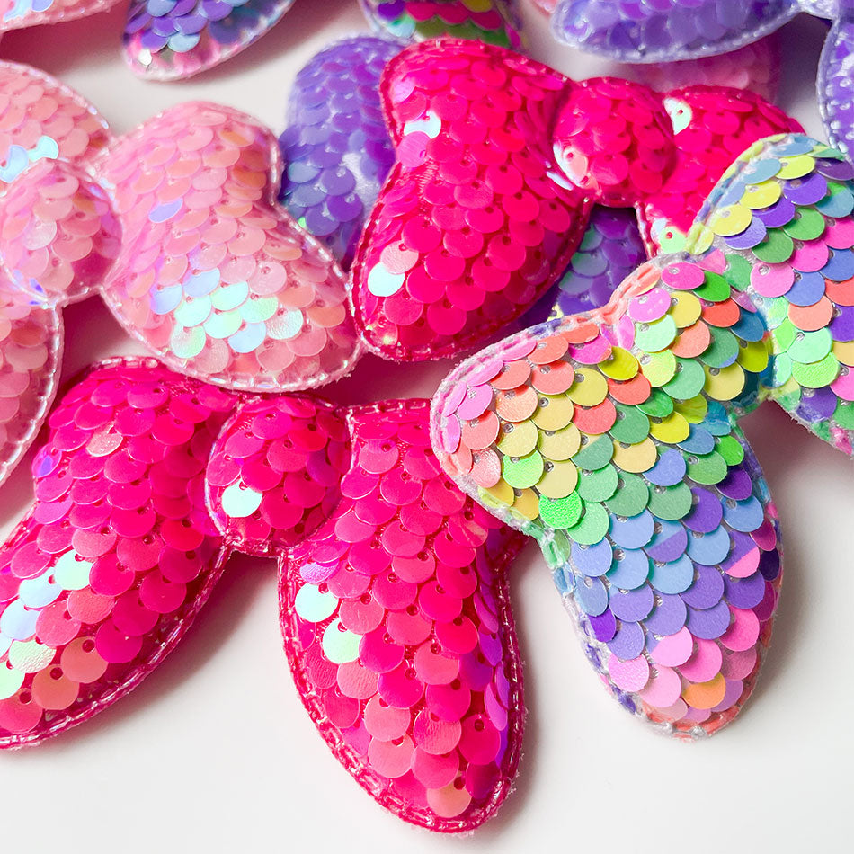 Sequin Bows - Snap Clips