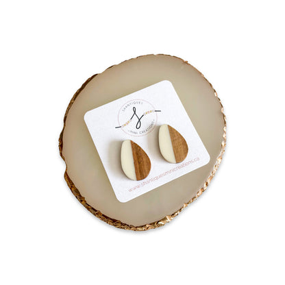 Wood Grain Teardrops - Earrings