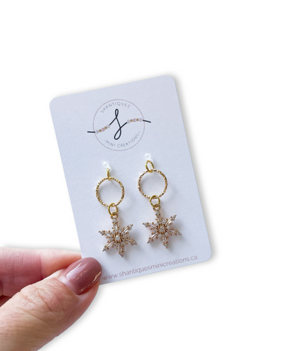 Dangle Earrings - Holiday Snowflakes