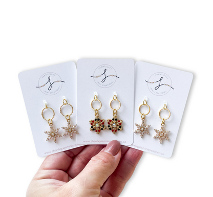 Dangle Earrings - Holiday Snowflakes