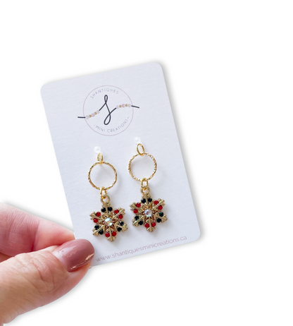 Dangle Earrings - Holiday Snowflakes