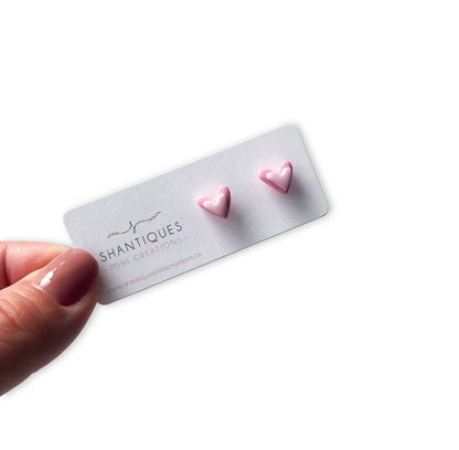 Earrings - Polymer Clay Hearts & Rainbows