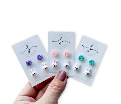 Duo Earrings - Easter Bunny